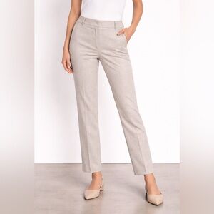 NWT H&M Women’s 8 Beige Tailored Ankle Dress Work Office Pants Slim Fit Cropped